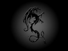 Logo dragon forme sur fond noir image fond ecran 0029