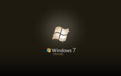 Windows seven fond ecran windows 7 version ultimate tons marrons noir