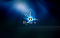 Windows seven fond ecran windows 7, splash avec tons bleus foncés