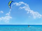 fond ecran kitesurf loisir jolie couleur mer homme prend son pied