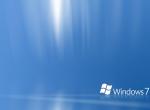 Windows seven fond ecran windows 7 dégradé de bleu + reflet du logo
