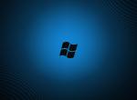 Windows seven fond ecran windows 7 ombre logo sur fond bleu lignes bleus sombres.