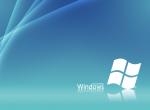 Windows seven fond ecran windows 7 lignes claires fond bleu, reflet logo