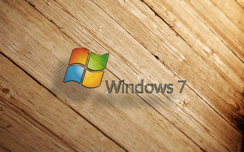 Windows seven fond ecran windows 7 sur planches de bois