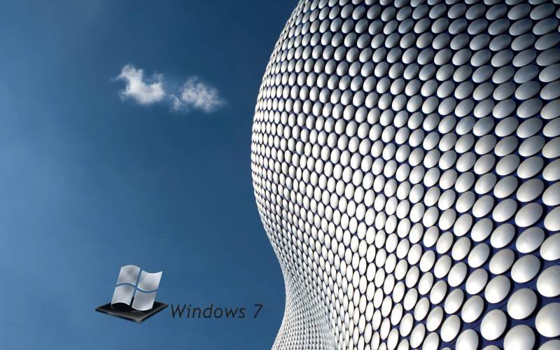 Windows seven fond ecran windows 7 moderne structure pois blancs