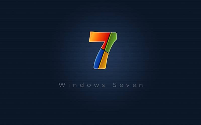 Windows seven fond ecran windows 7, 7 mis en valeur avec les quatre couleurs essentielles dans le chiffre