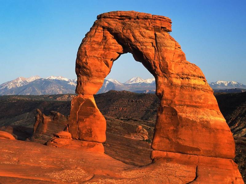 Arche naturelle roche rouge parc national aux Etats unis
