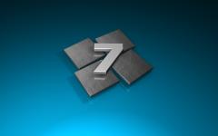 Windows seven fond ecran windows 7 logo gris métallique