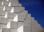 Fond ecran architecture art pyramide cube pierre blanche ciel bleu symetrie image