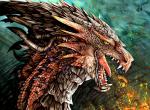 Tête de dragon, dessin couleurs vives image fond ecran 0013
