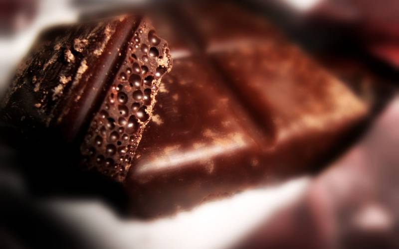 Chocolat bout de chocolat coupe donnant envie de le devorer