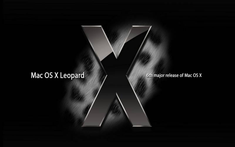 mac os x leopard fond ecran tons fonces noir 6eme release