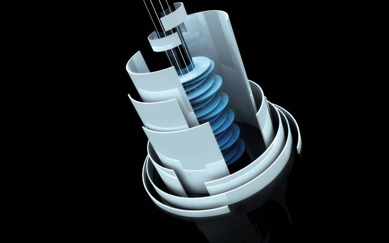 fond ecran coeur dun systeme complexe realise en 3d